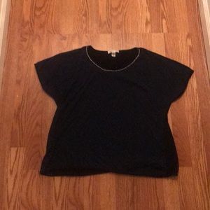 Black and blue dress shirt from Coldwater Creek